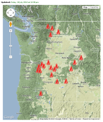 Lots of fires, none near Spokane